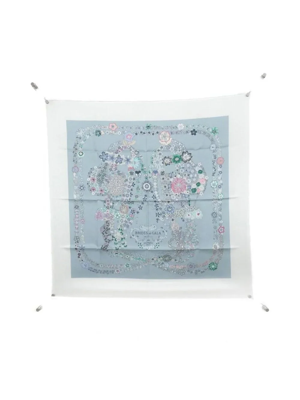 Hermes Brides de Gala En Fleurs Carre Scarf